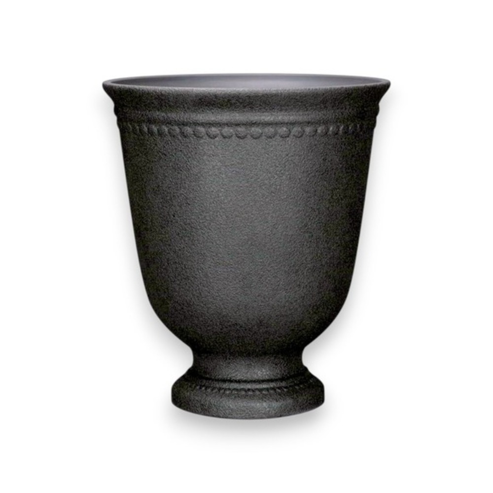 My Texas House Asti Urn Planter,‎ 16x18.1, Black, 100% Recycled Resin